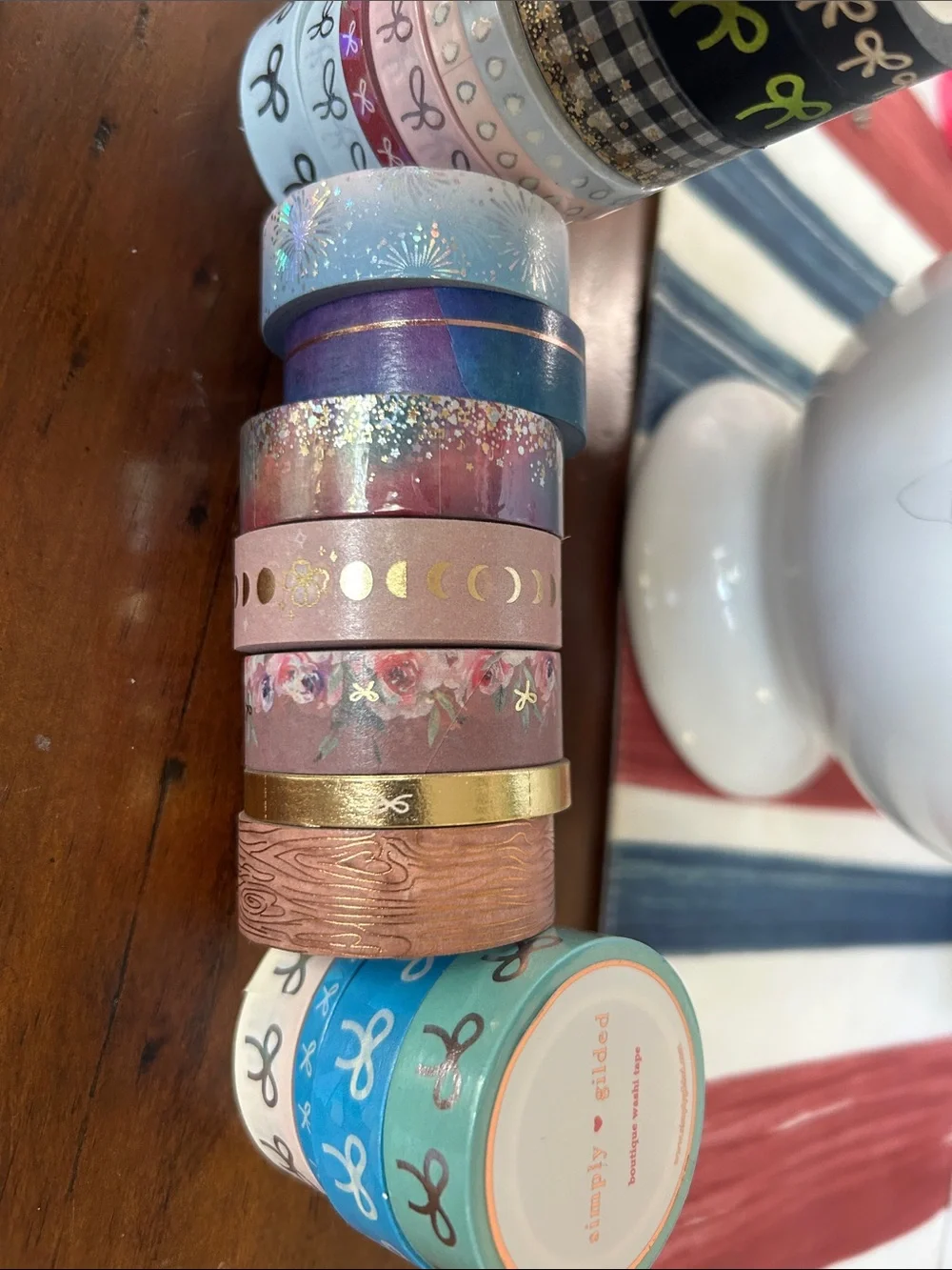Simply gilded bundle 20Washi Tape Set - Assorted Blue, Pink, Gold, Black